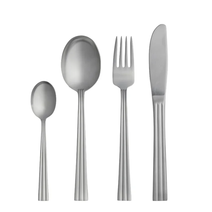 Gense - Thebe Besteckset, matter recycelter Stahl (16er-Set)
