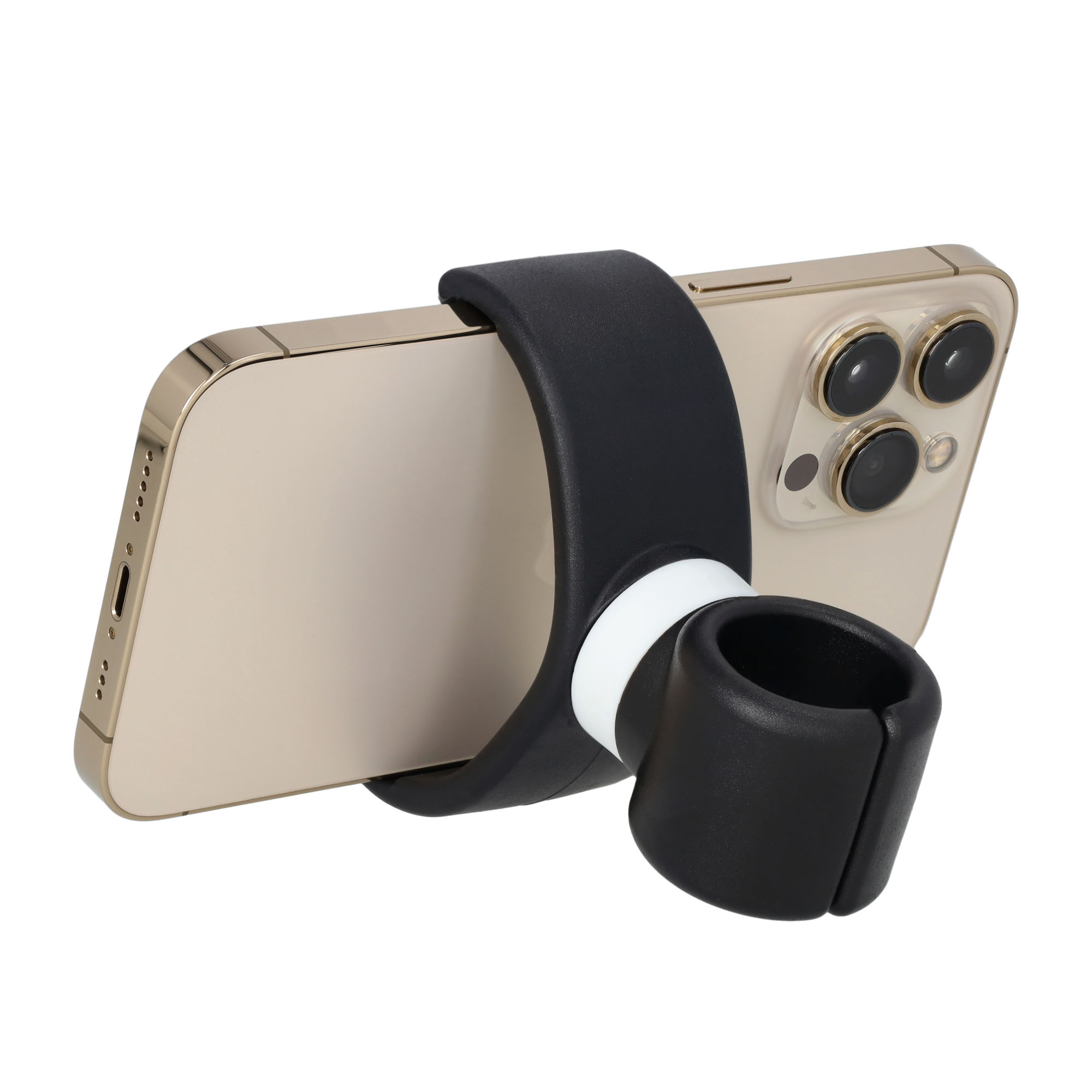 Universal Handy Halterung 360º Grad Smartphone Halter für Kinderwagen / Einkaufswagen - Schwarz