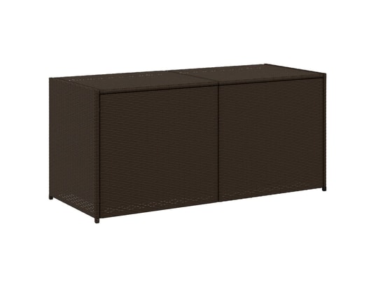 VIDAXL - Coffre Boîte de rangement de jardin marron 283l résine tressée