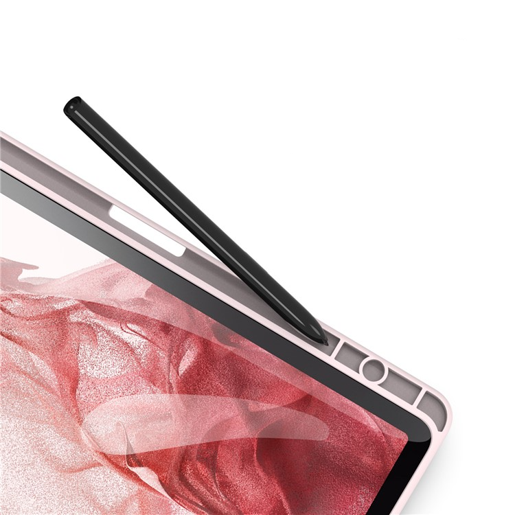 Samsung Galaxy Tab S9 Leder Tasche Smart Cover Schutzhülle   S-Pen Halter - Rosa