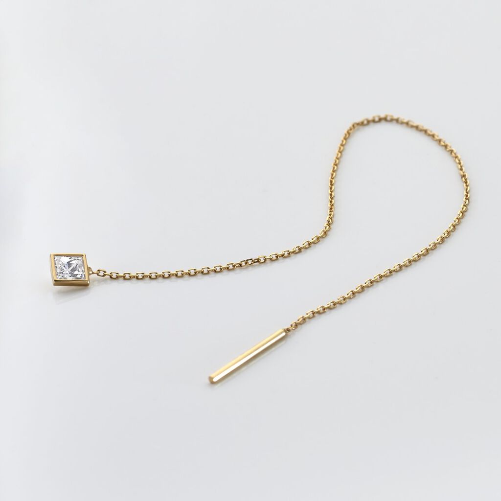Boucle D'oreille Pendante Unitaire Or Jaune Douceur Oxydes