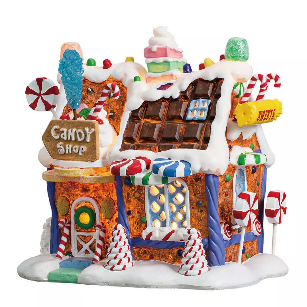 Village de Noël Lemax à piles lumineux Magasin de bonbons