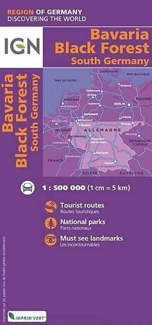 IGN - BAVIERE FORET NOIRE 1 500 000