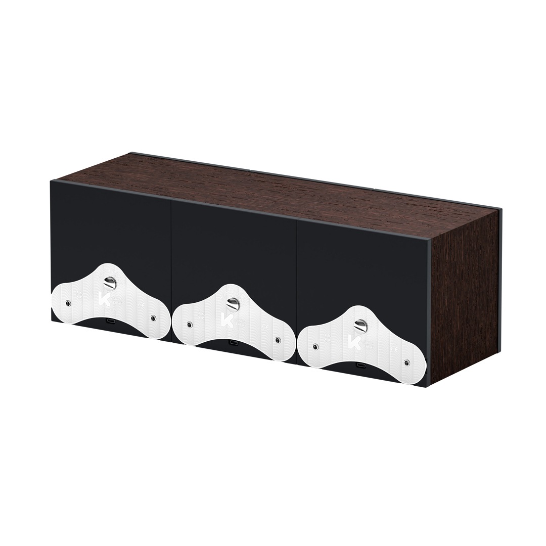 SwissKubik Masterbox Natürliches Wenge-Holz - 3 Uhren