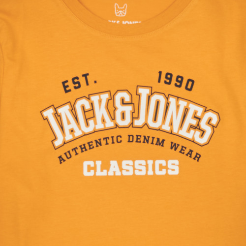 Jack & Jones - JJELOGO TEE SS NECK 2 COL JNR - Jaune