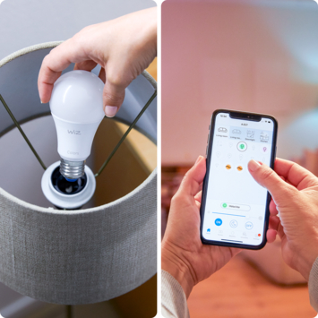 WiZ Connected LED peer E27 60W 2 stuks   afstandsbediening mat kleur licht dimbaar