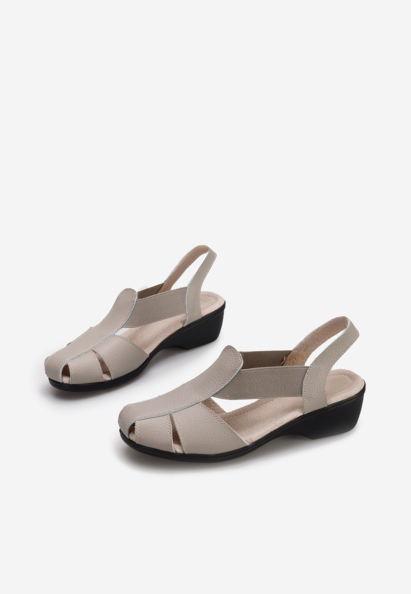 Sandales à petit talon grise Melona V4
