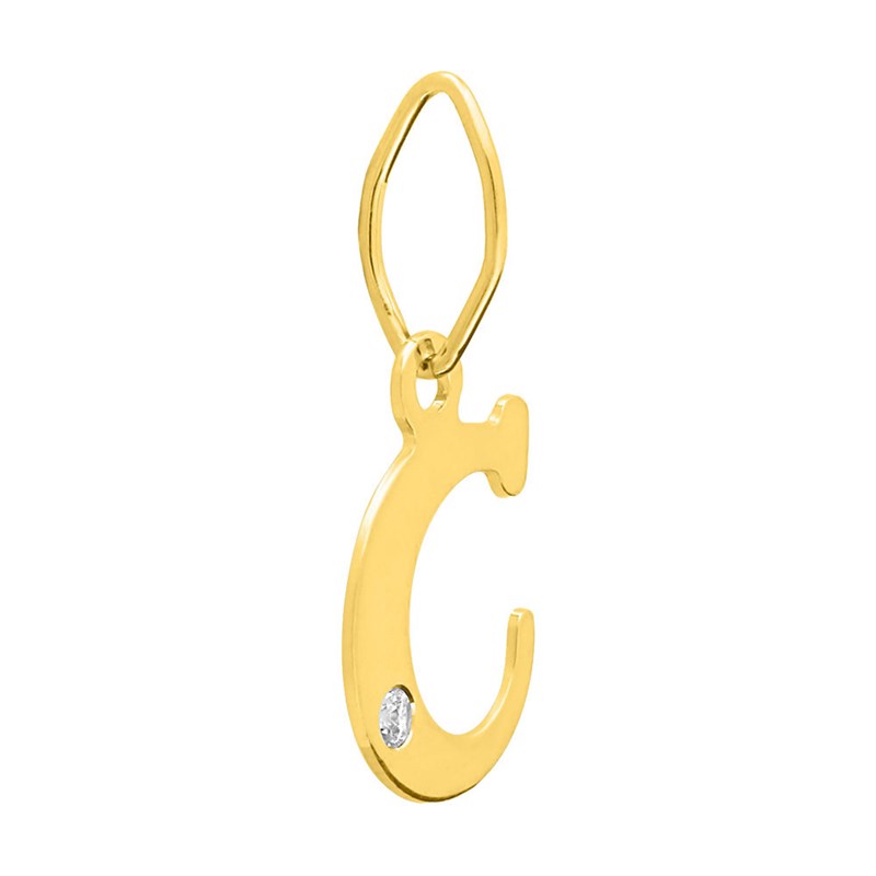 Pendentif Femme - Or 18 Carats - Diamant 0.01 Carats