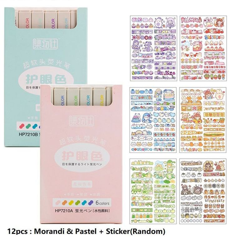 Hekki - Set van 6: Markeerstiften