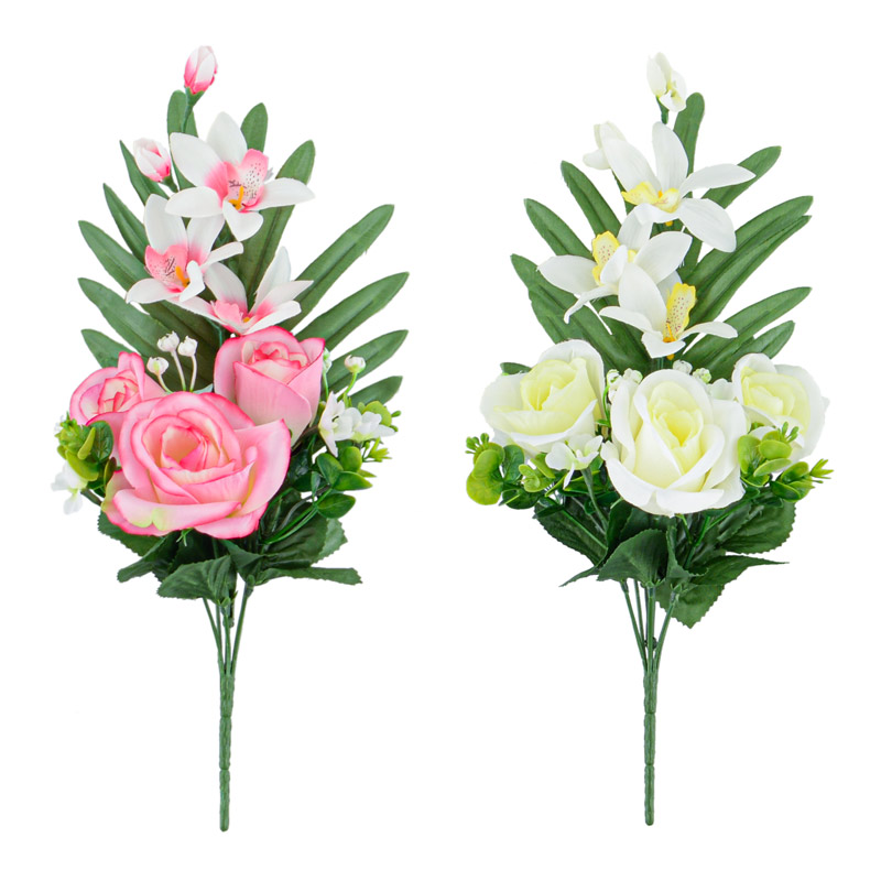 Bouquet de roses et d'orchidées