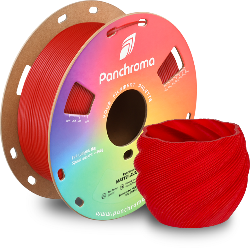 Polymaker  Panchroma™ PLA Matte Lava Red, 1,75 mm / 1000 g    Matte Eleganz in Lava Red