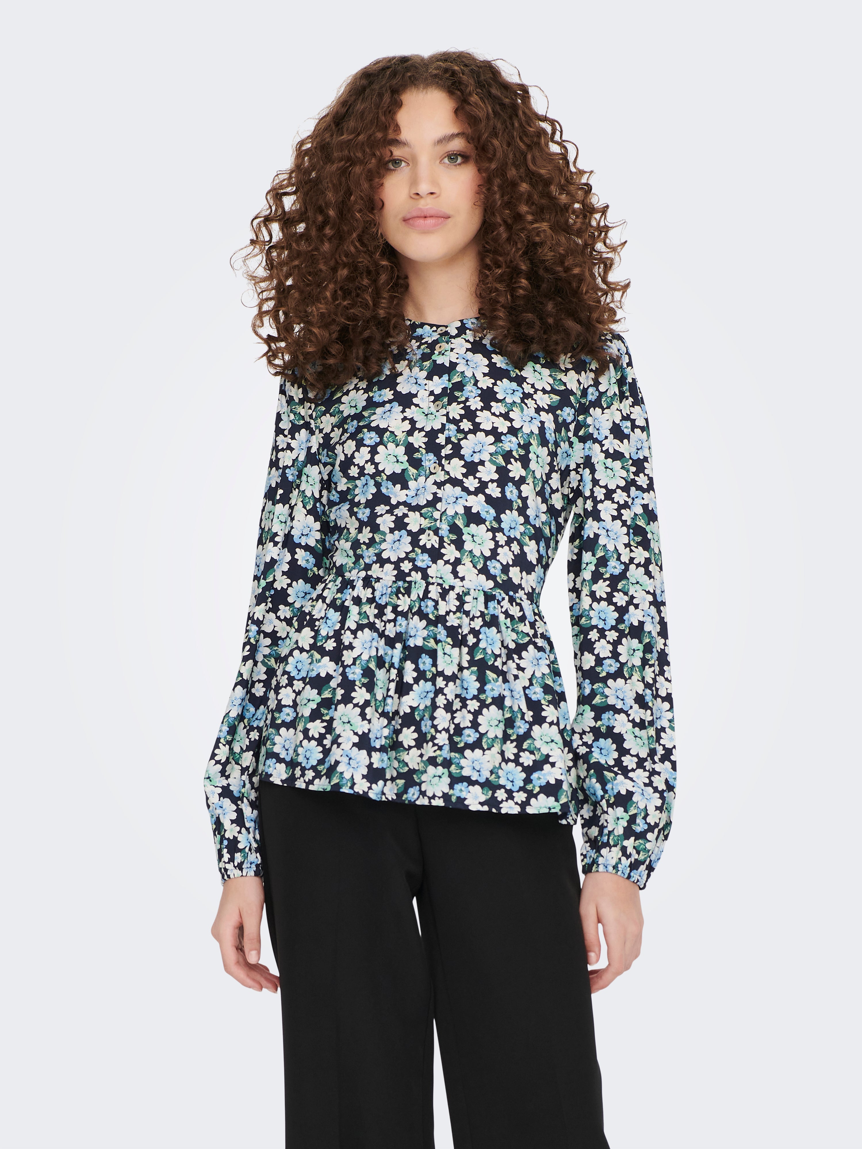 JDYCAMILLA Top mit Schößchen Sky Captain