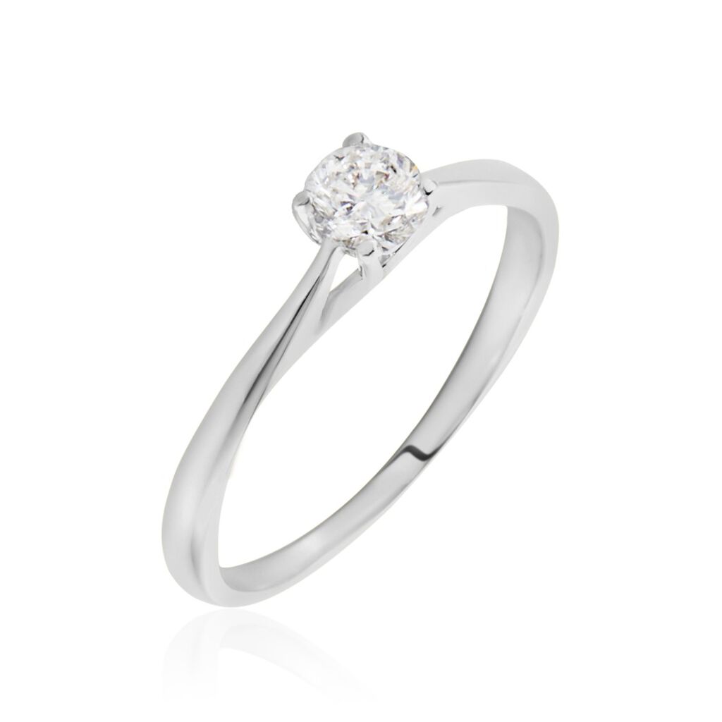 Bague Solitaire Aphrodite Or Blanc Diamant