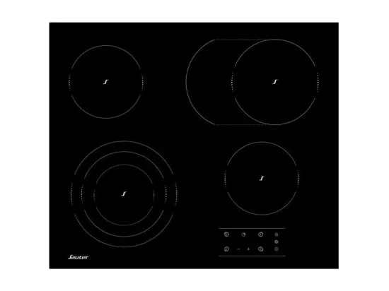 Sauter Table de cuisson vitrocéramique 60cm 4 feux noir - SPV464EB