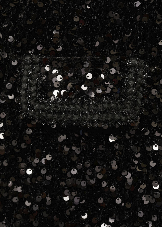 MANGO Sequin jacket with pockets Black