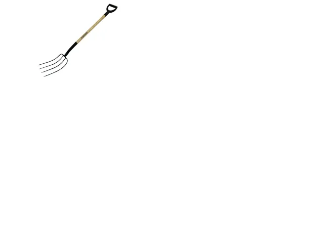 FISKARS FORKS WOODEN SHAFT 4 TINES 250