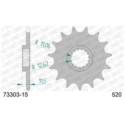 Kit chaine AFAM 520 Type Acier Premium avec pignon silencieux