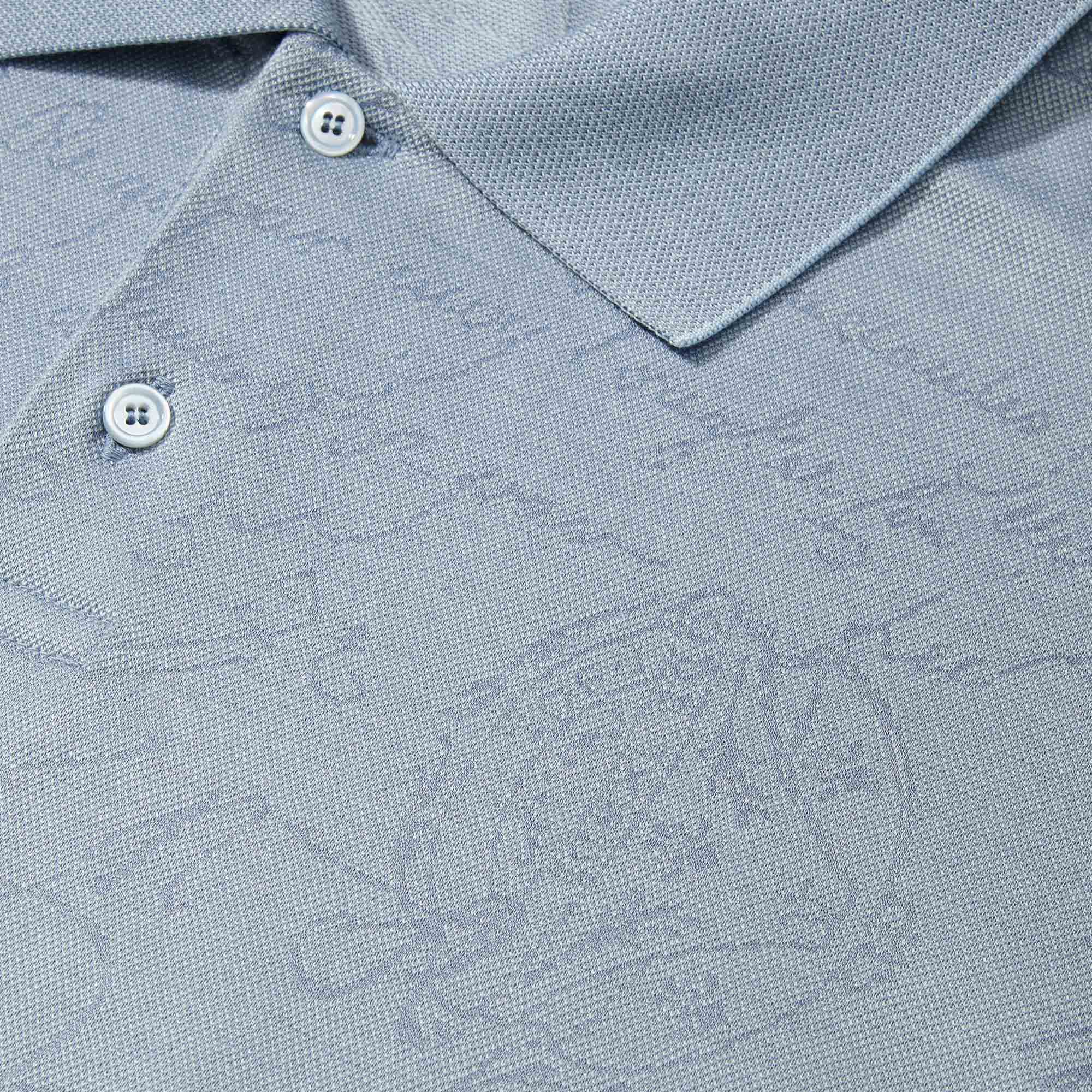 Polo Pique En Jacquard Scritto