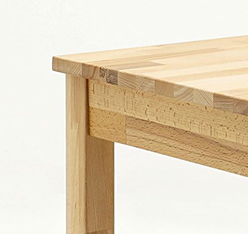 Robas Lund Tisch Esszimmertisch Massivholz Kernbuche, Alfons BxHxT 70 x 76 x 70 cm, Natur