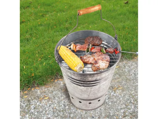 Seau barbecue en métal