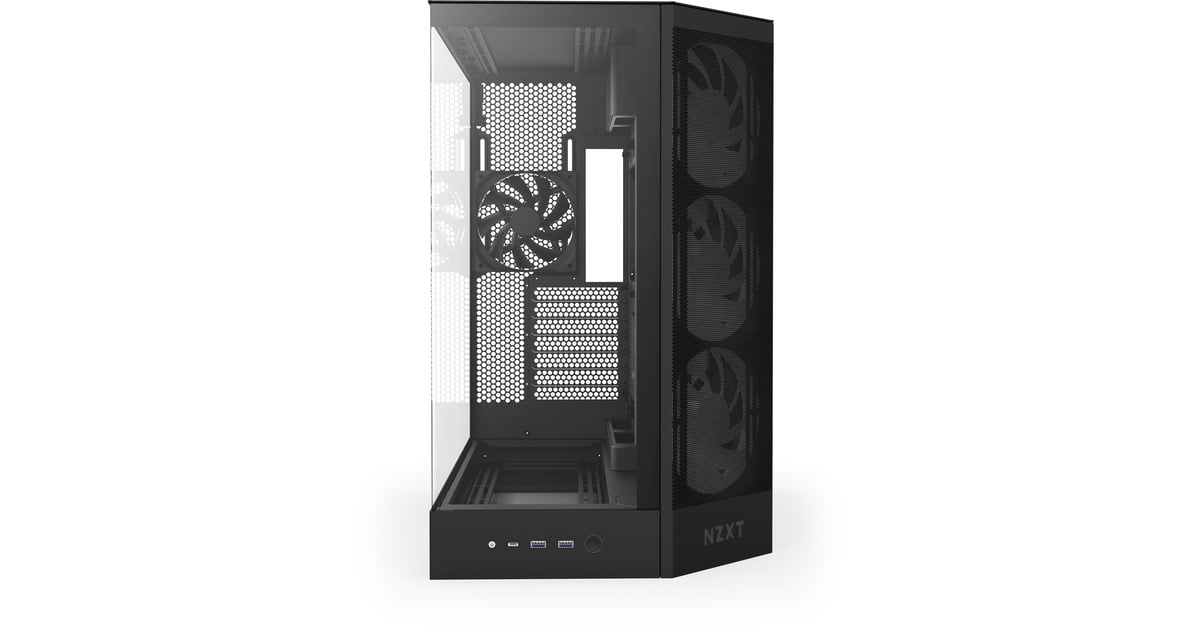 NZXTH9 Flow RGB midi tower behuizing  (Zwart (mat) | 2x USB-A | 1x USB-C | RGB | Tempered Glass)