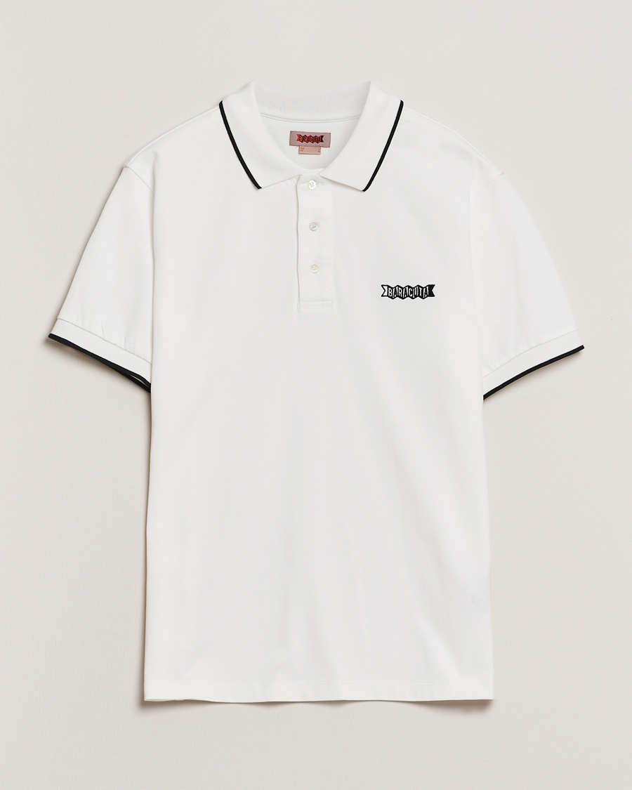 Baracuta Short Sleeve Cotton Jersey Polo Ivory