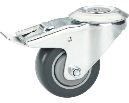 Tarrox vergrendelbaar zwenkwiel 80x32 mm met TPE loopvlak, draagvermogen tot 140 kg
