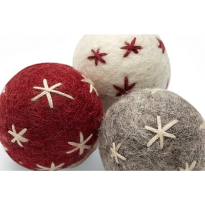 Christbaumkugeln bestickt Filz