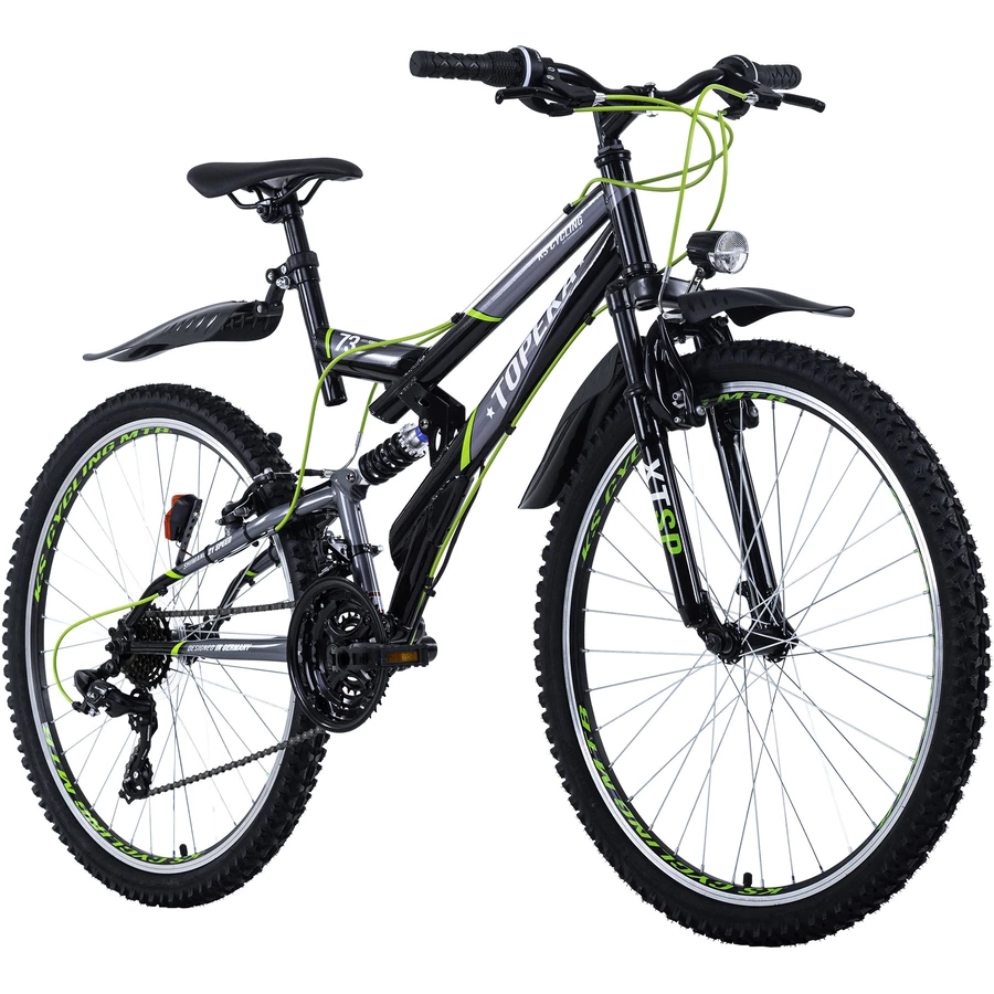 KS Cycling Mountainbike Fully ATB 26 Topeka Grau-Grün