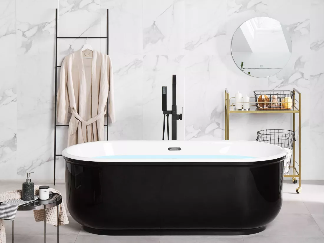 Baignoire îlot noire 170 x 80 cm PINEL