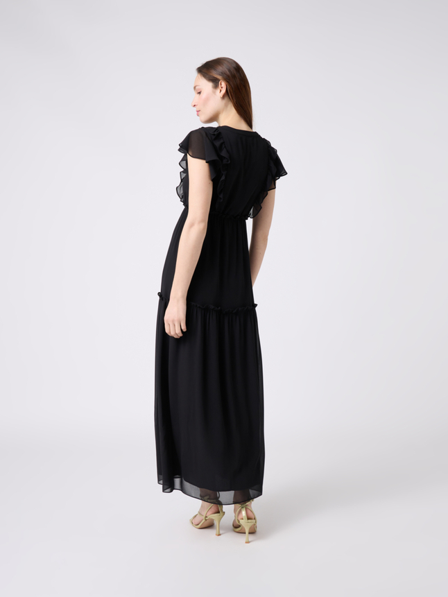 Robe longue manches courtes