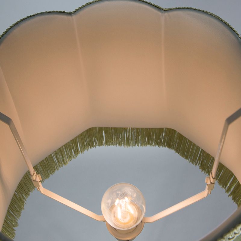 Retro vloerlamp messing met Granny kap groen 45 cm - Kaso