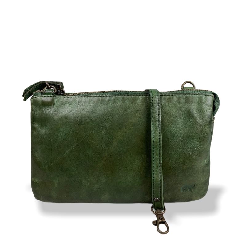 Bear Design Clutch / Tas Uma Green