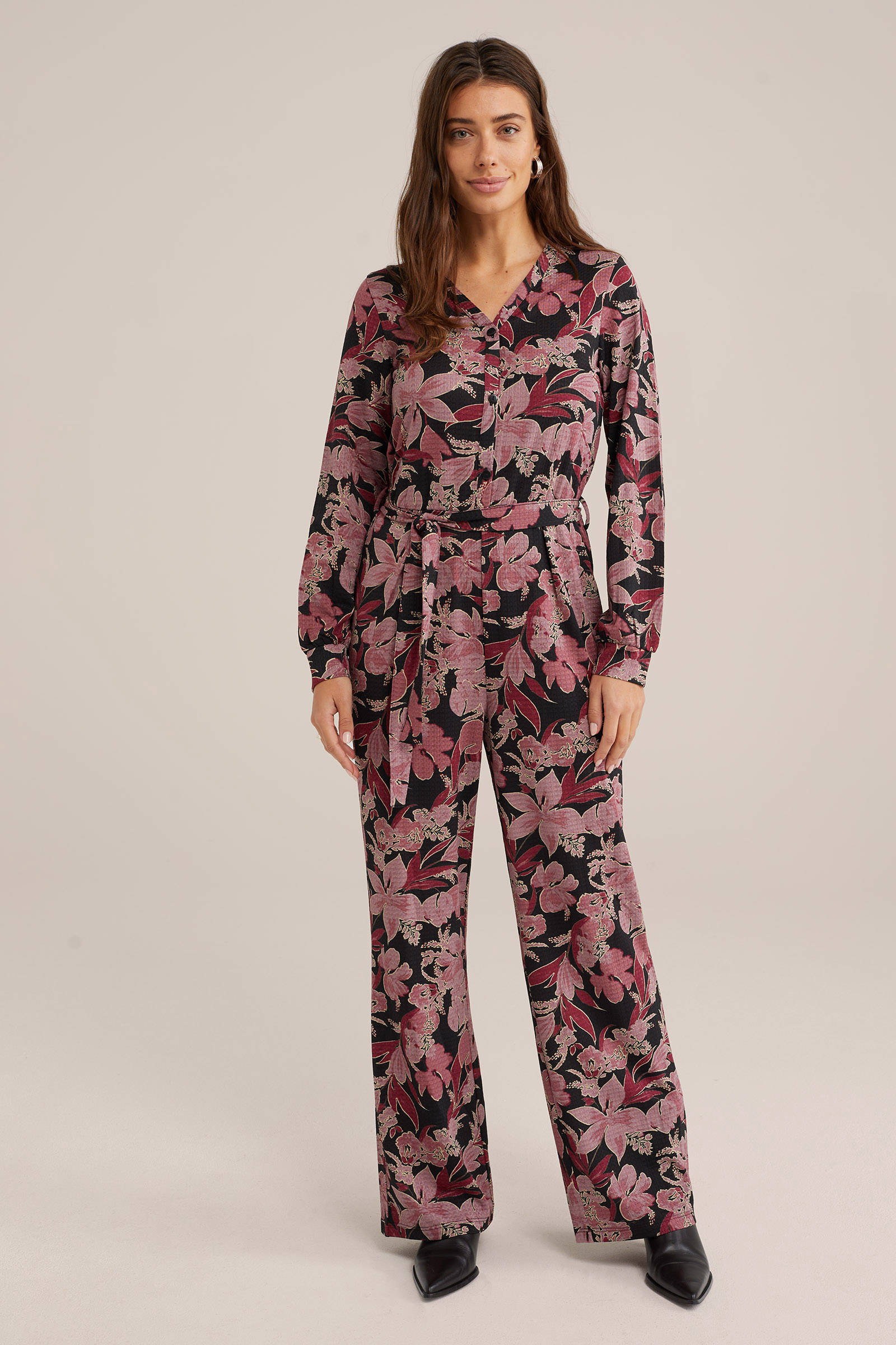 WE Fashion straight  fit jumpsuit roze