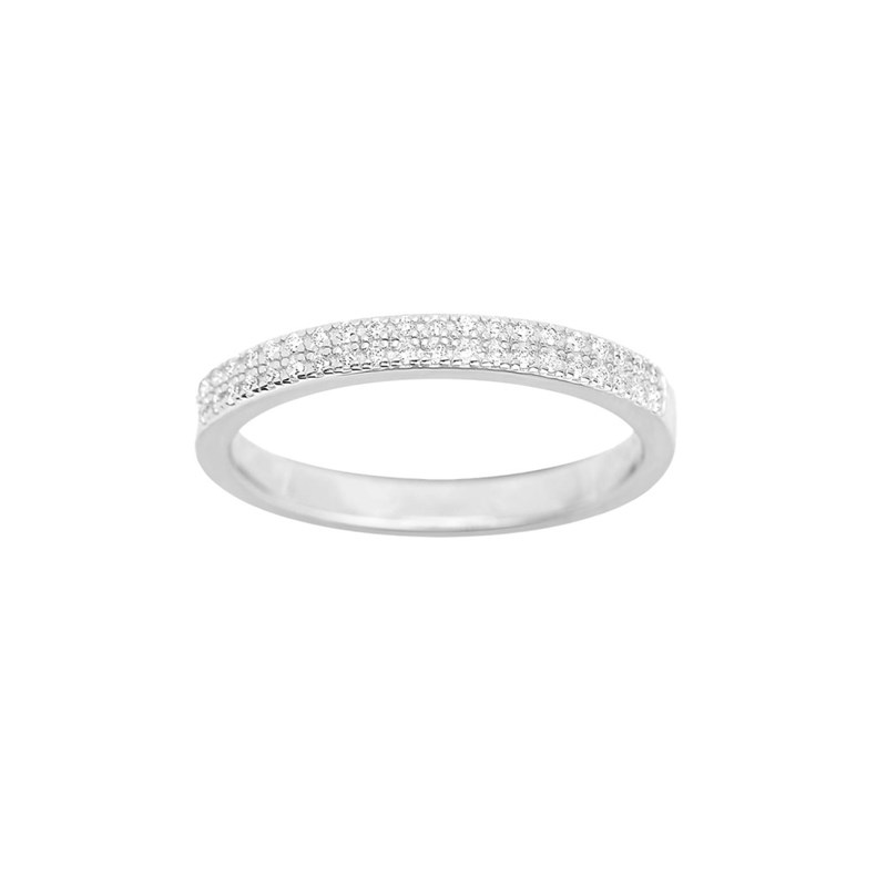 Bague Femme - Or 18 Carats - Diamant 0,12 Carats