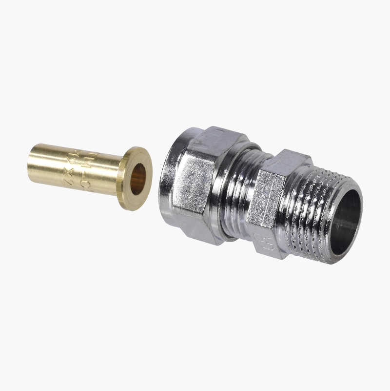 PEX Nippel, han, 12 x 3/8