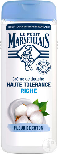 Le Petit Marseillais Crème De Douche Haute Tolérance Riche Fleur De Coton Toutes Peaux 400ml