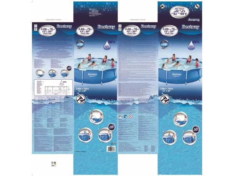Bestway Frame Swimming Pool 12FT/366 x 76 cm Steel Pro MAX Deluxe BESTWAY