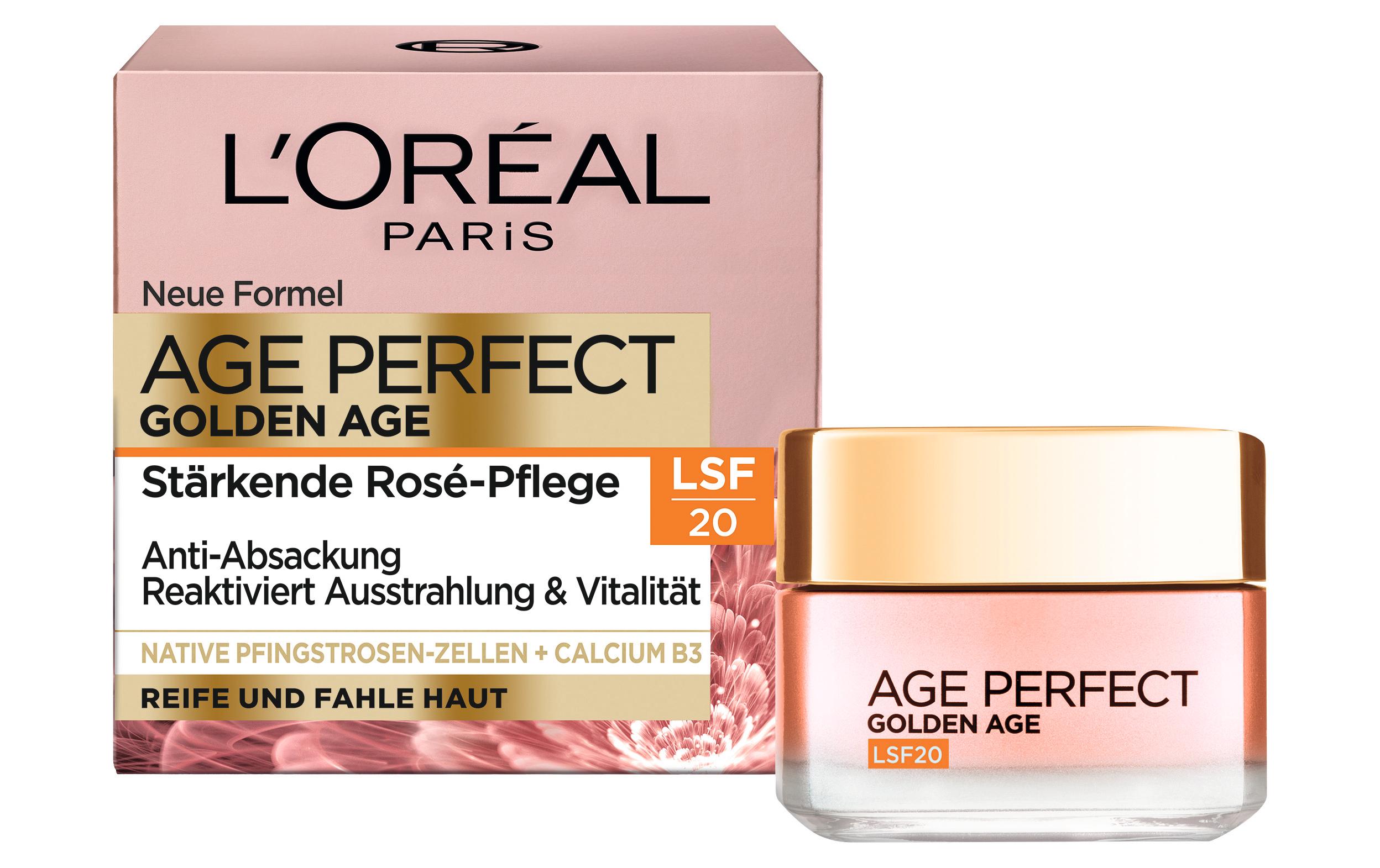 Tagescrème Age Perfect Golden Age Stärkend Rosé LSF 20 50 mlStärkende Tagespflege mit Lichtschutzfaktor (LSF) 20
