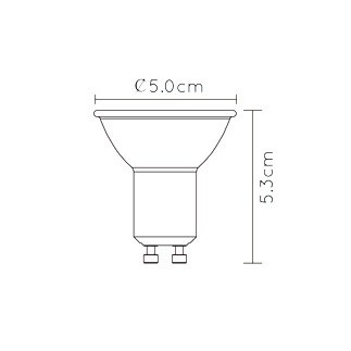 Lucide Bulb dimbare LED lamp 5W GU10 zwart