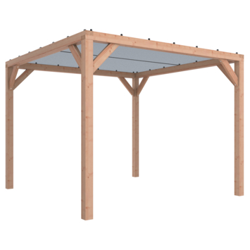 Pergola Silvano Douglas met schaduwdoek 324x324 cm