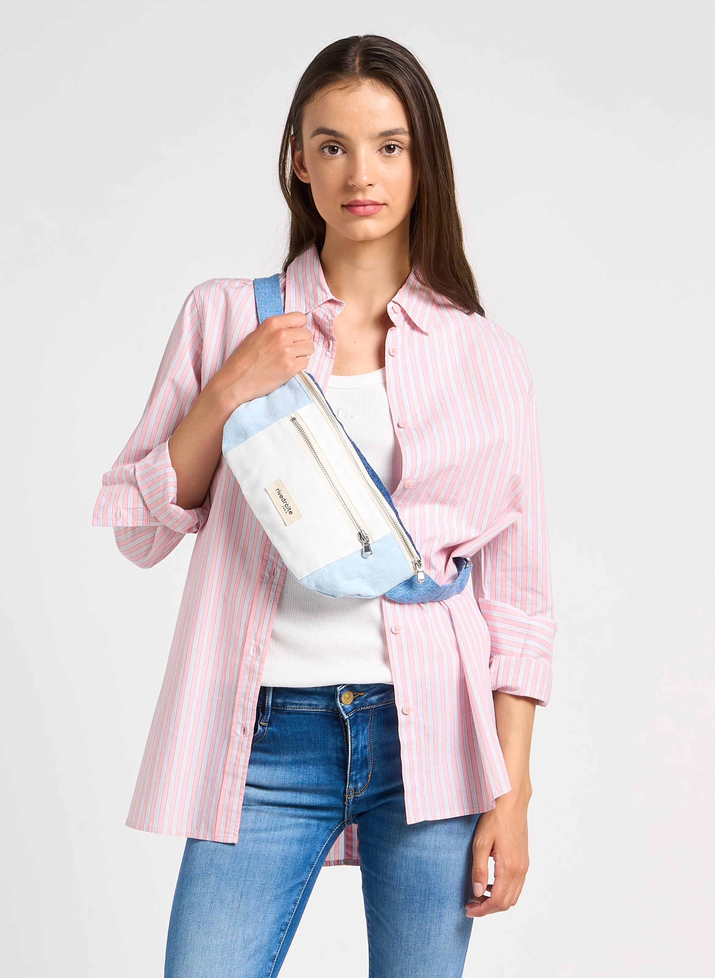 ORSEL - Sac banane en coton recyclé | Multicolore