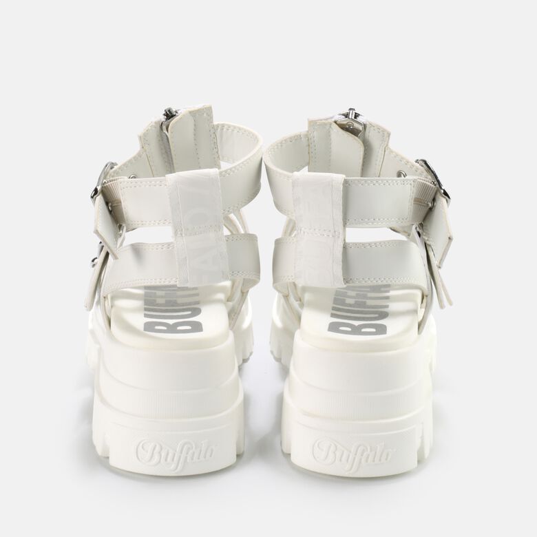 GLD ZIP sandales à plateforme véganes, blanc