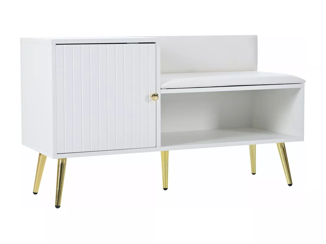 Meuble à chaussures de luxe moderne et blanc,d100cm×h58cm