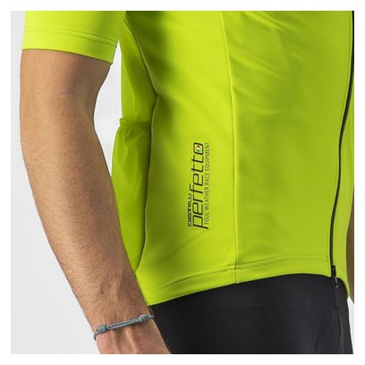 Maillot Manches Courtes Castelli Perfetto RoS 2 Wind Jaune Fluo