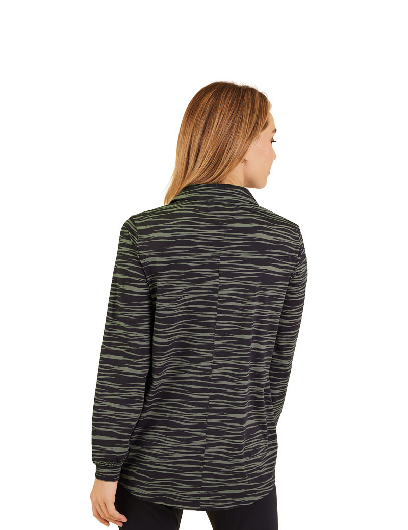 HBT BASICS ESSENTIELS | LILY TUNIQUE TOP FEMME ZÉBRA NOIR KAKI