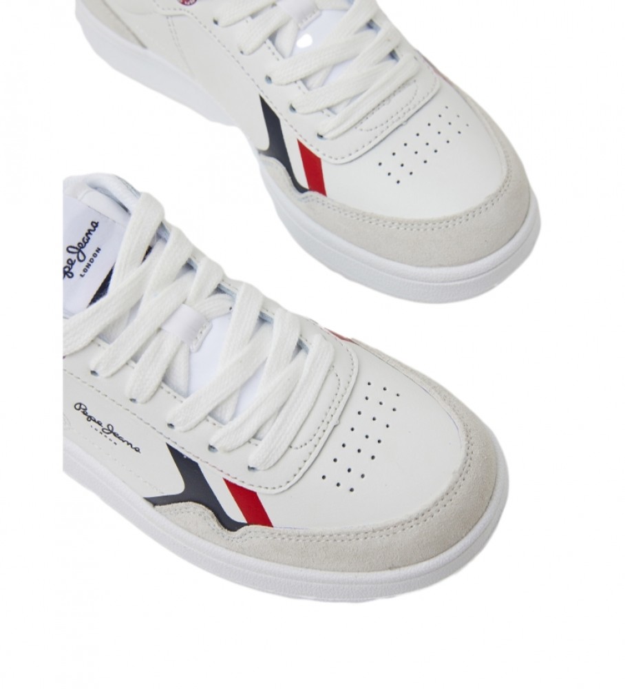 Tênis Pepe Jeans Player Britt de couro branco