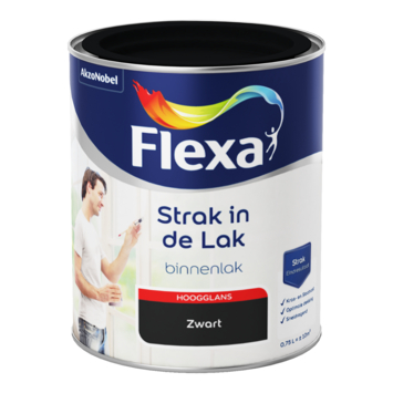 Flexa Strak in de Lak binnenlak hoogglans zwart 750 ml