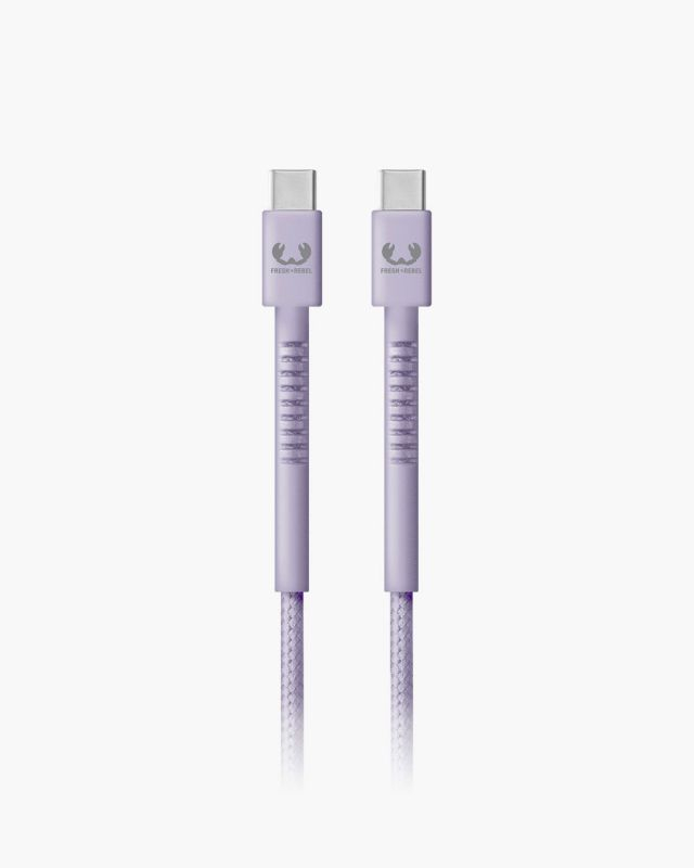 (2m) 3A USB C auf USB C Nylon Ladekabel Fast Charge Datenkabel (2CCC200DL) - Dreamy Lilac