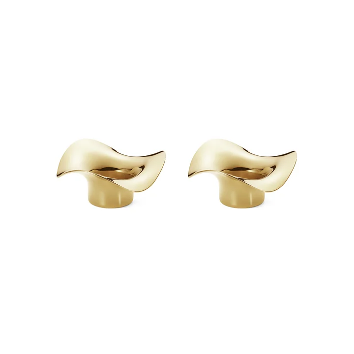 Georg Jensen - Cobra Teelichthalter, gold (2er-Set)